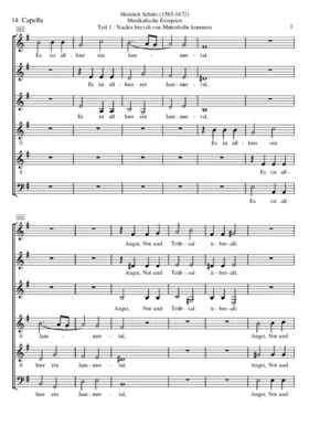 Musikalische Exequien: Part I, No. 14 - Es ist allhier ein Jammertal