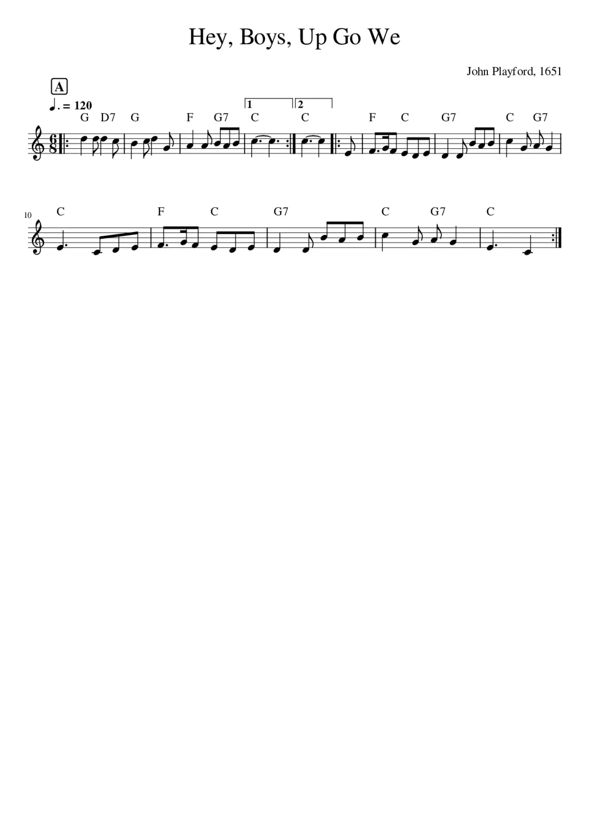 Hey Boys Up Go We - Page 1