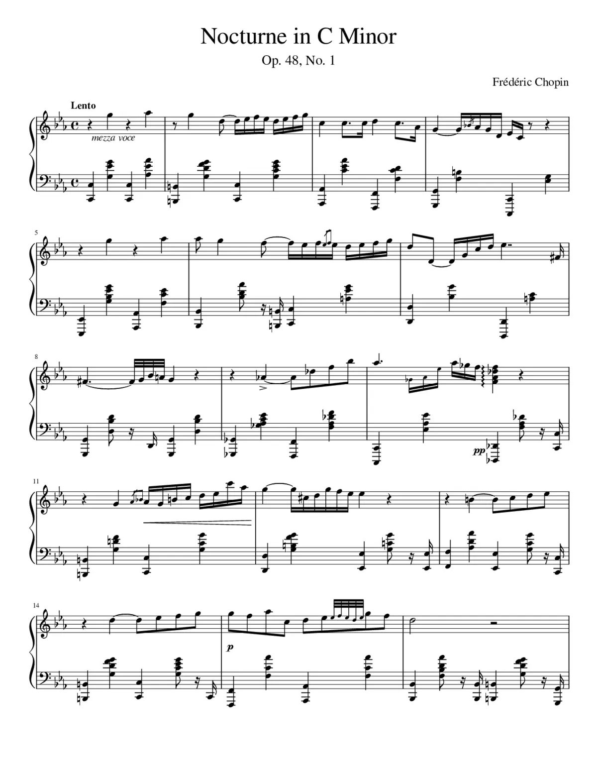 Nocturnes Op.27 - Page 1