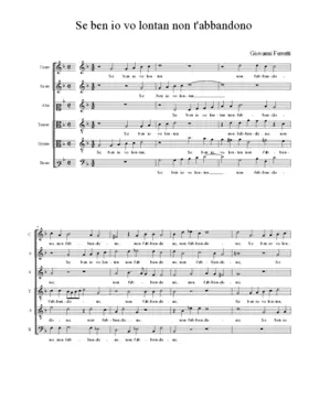 Se ben io vo lontan non t'abbandono