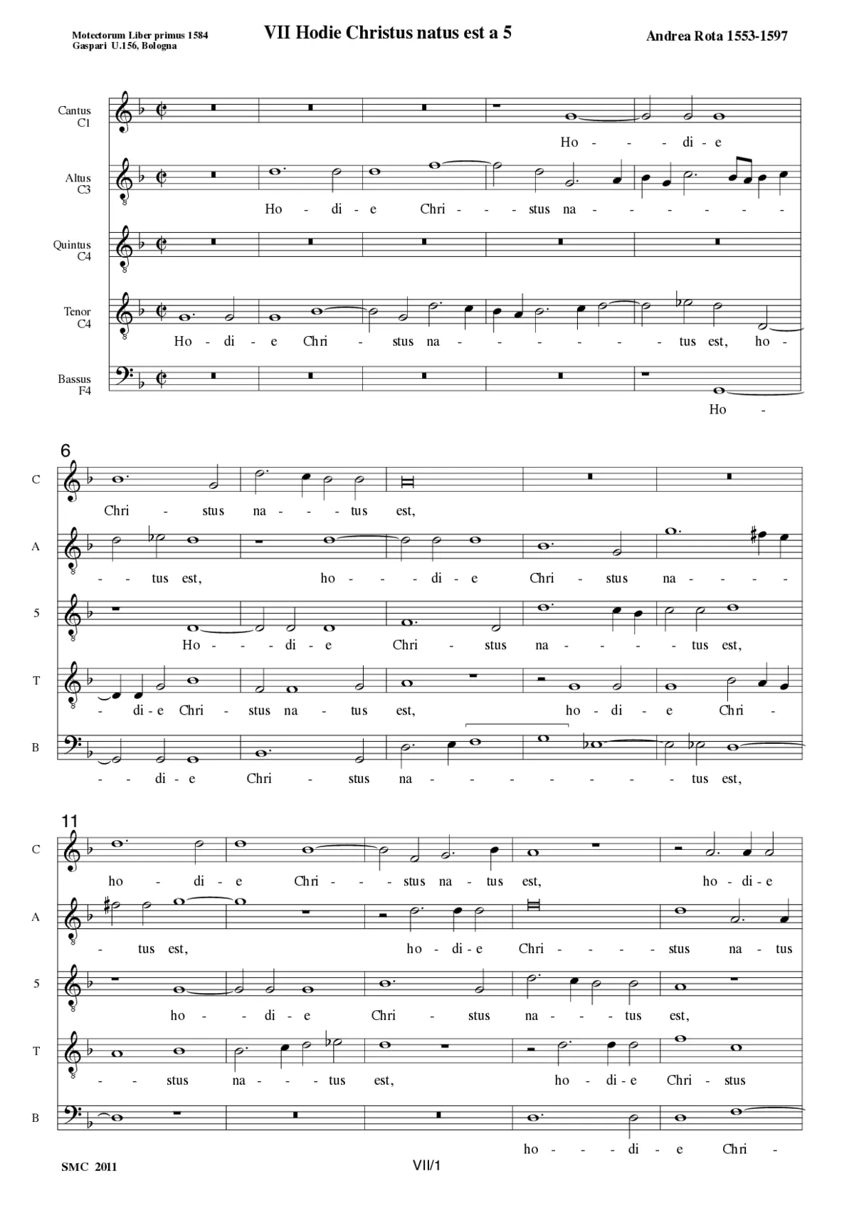 Hodie Christus natus est a 5 - Page 1