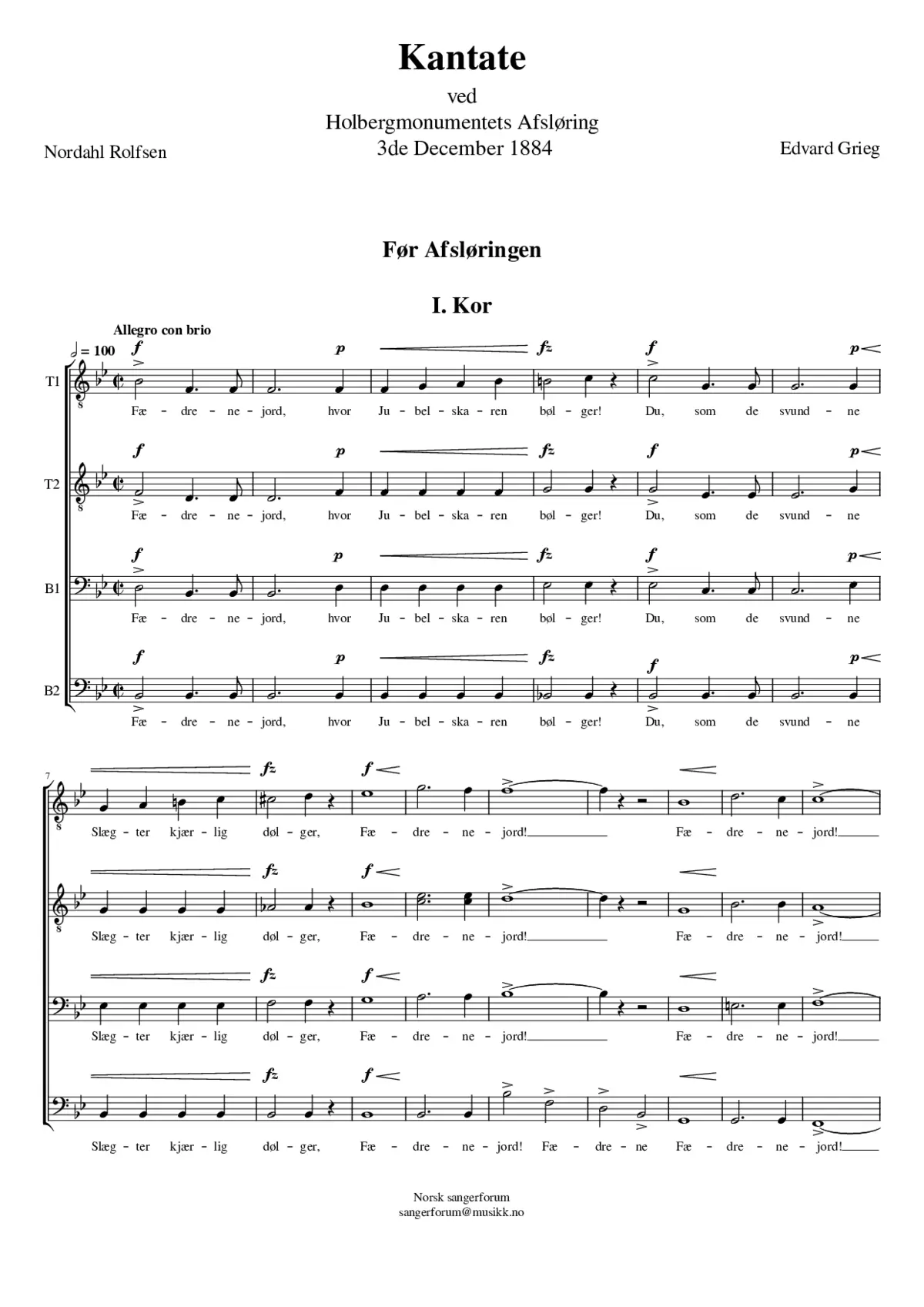 Holberg Suite Op.40 - Page 1