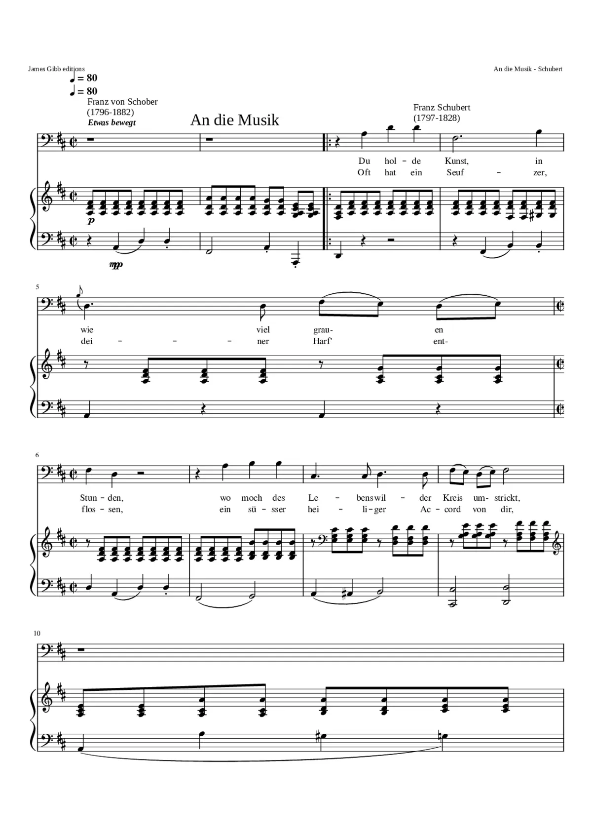 An die Musik D.547 - Page 1