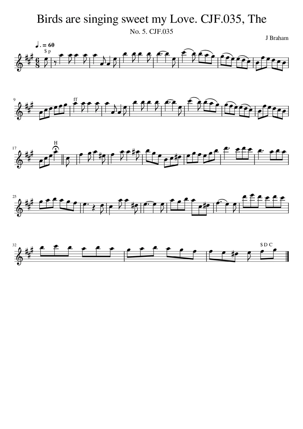 The Birds are singing sweet my Love. CJF.035 - Page 1