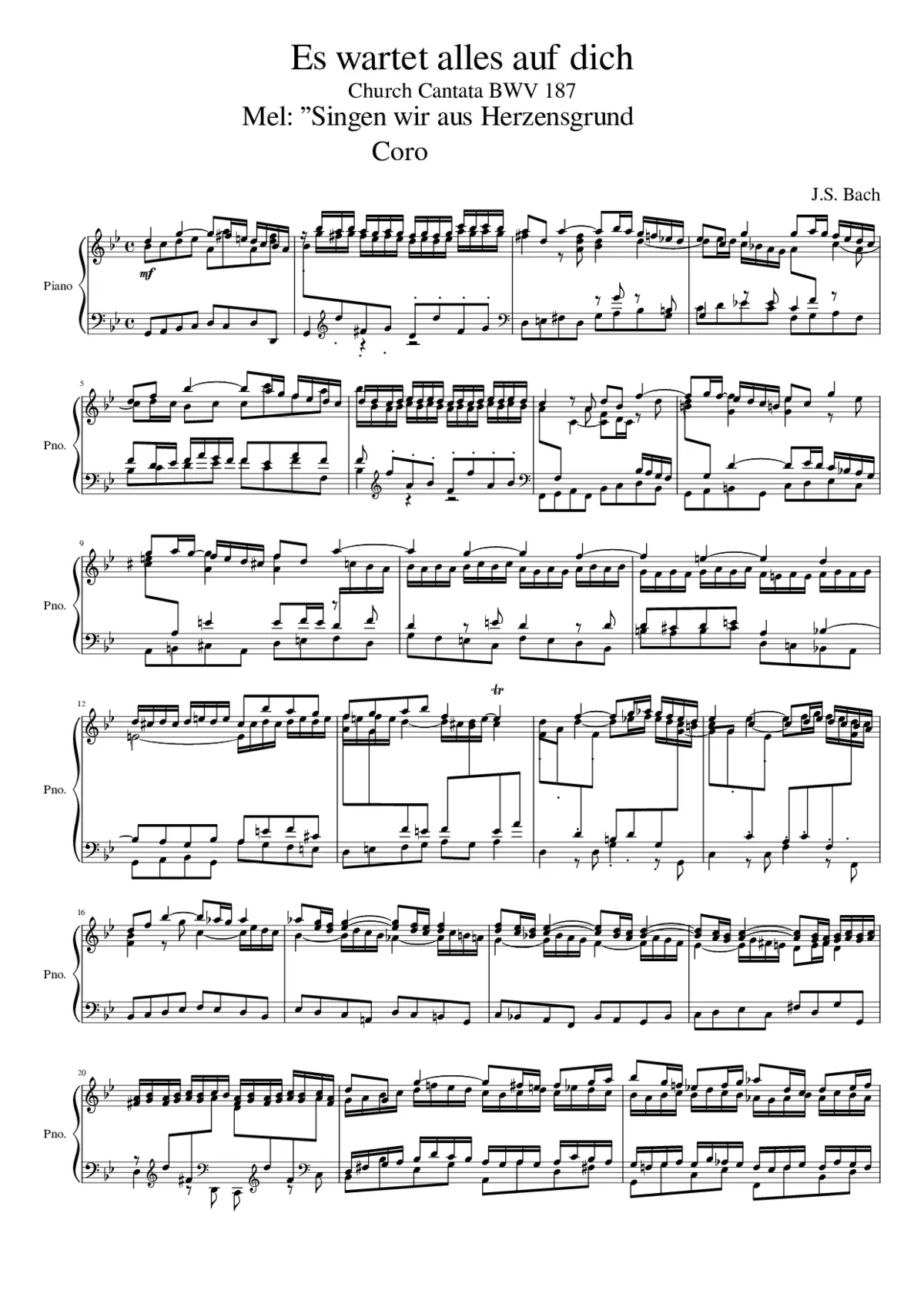 Es wartet alles auf dich BWV 187 - Page 1