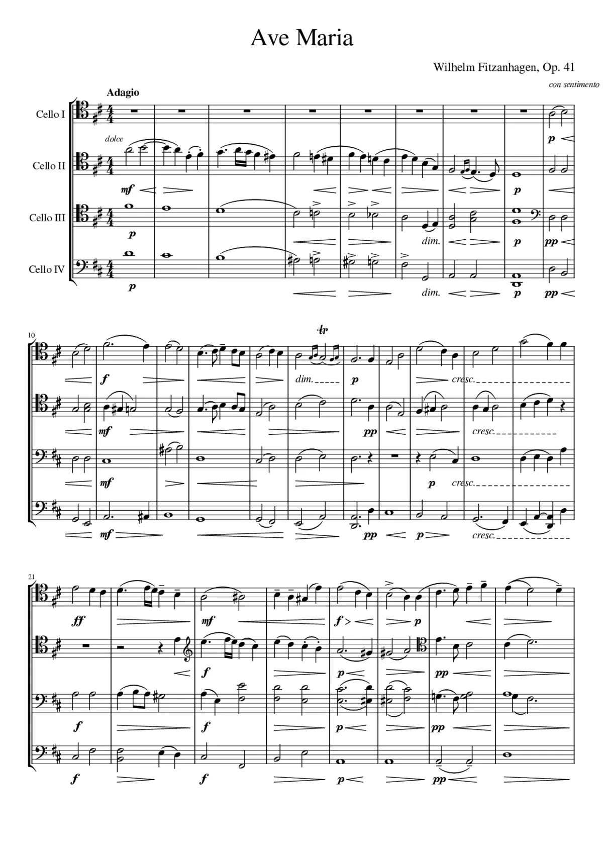 Ave Maria Op.41 - Page 1