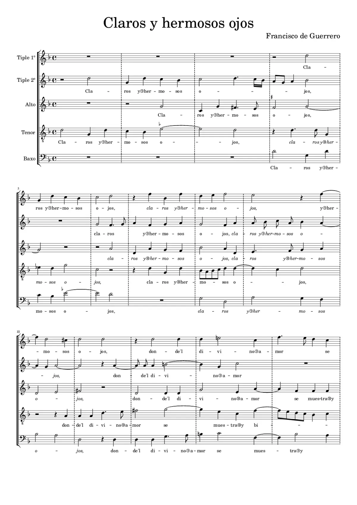 Claros y hermosos ojos - Page 1