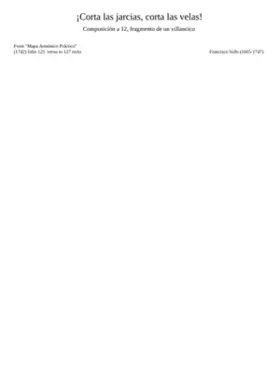 Corta las jarcias corta las velas