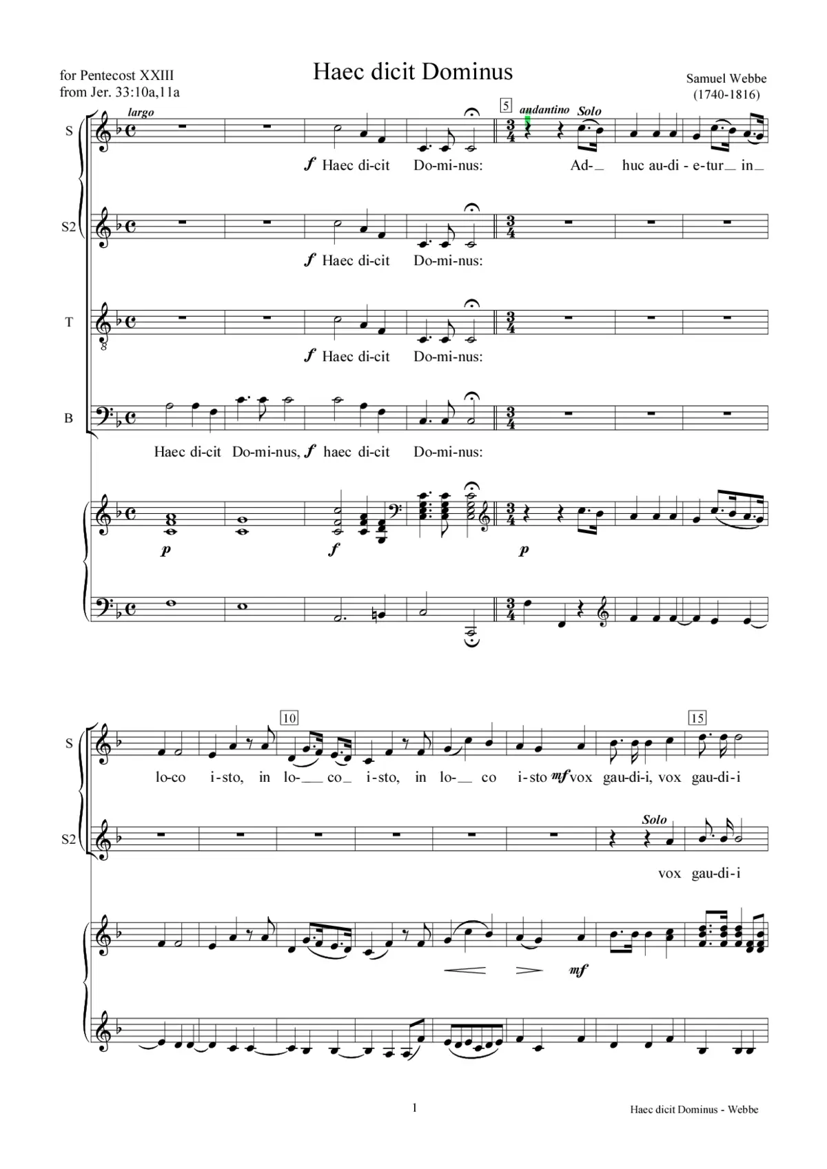 Haec dicit Dominus - Page 1