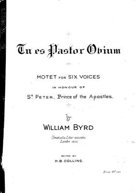 Tu es pastor ovium