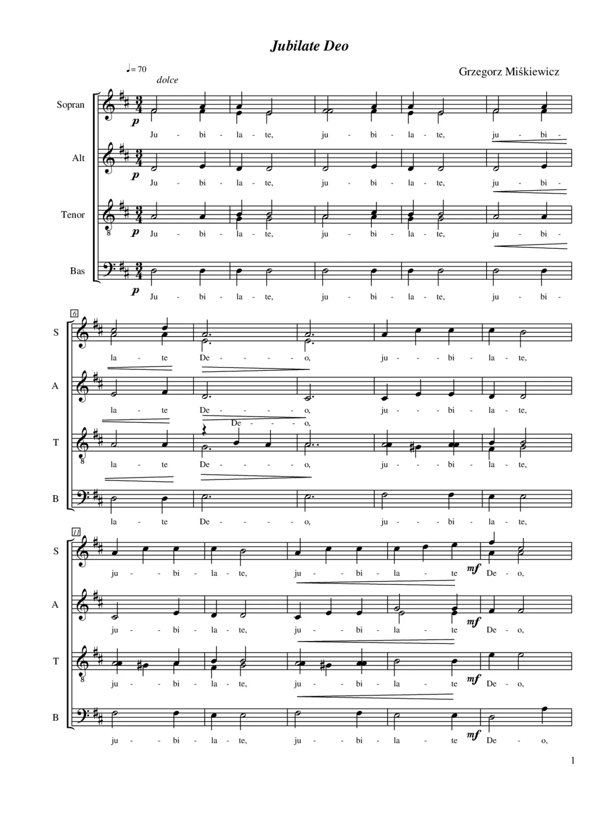 Jubilate Deo - Page 1