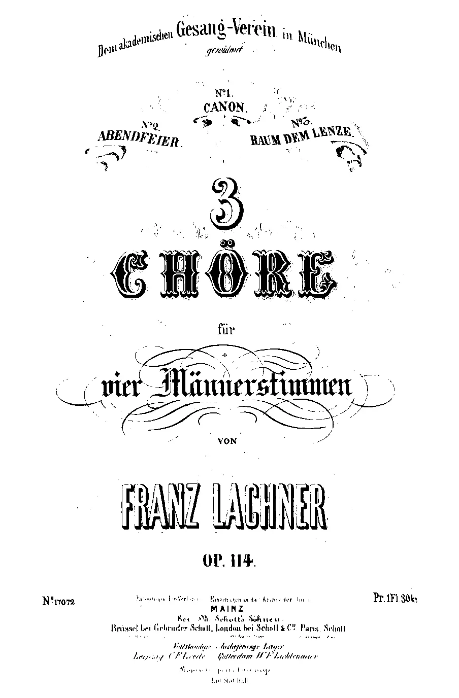 3 Chöre, Op.114 - Page 1