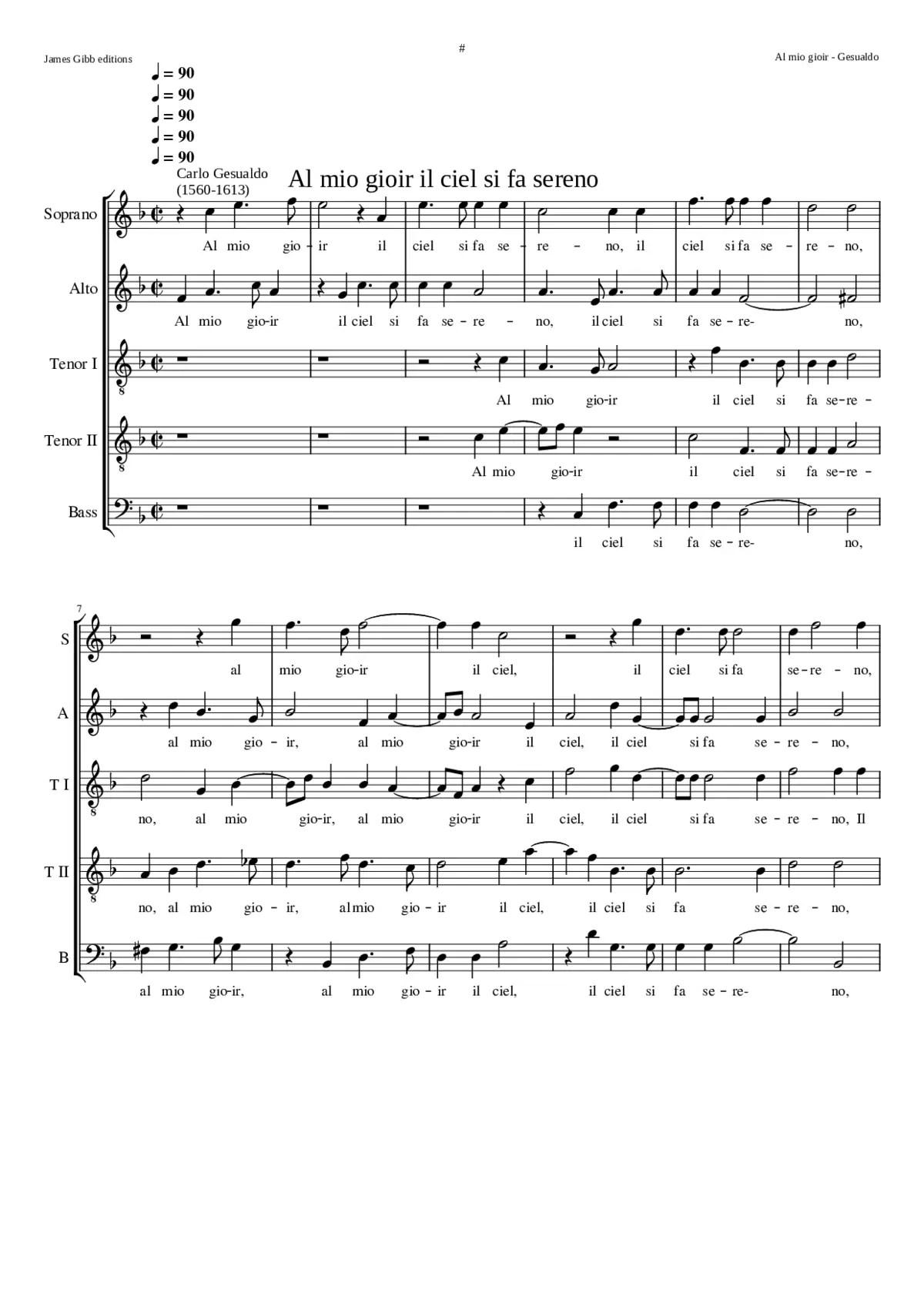 Al mio gioir il ciel si fa sereno - Page 1