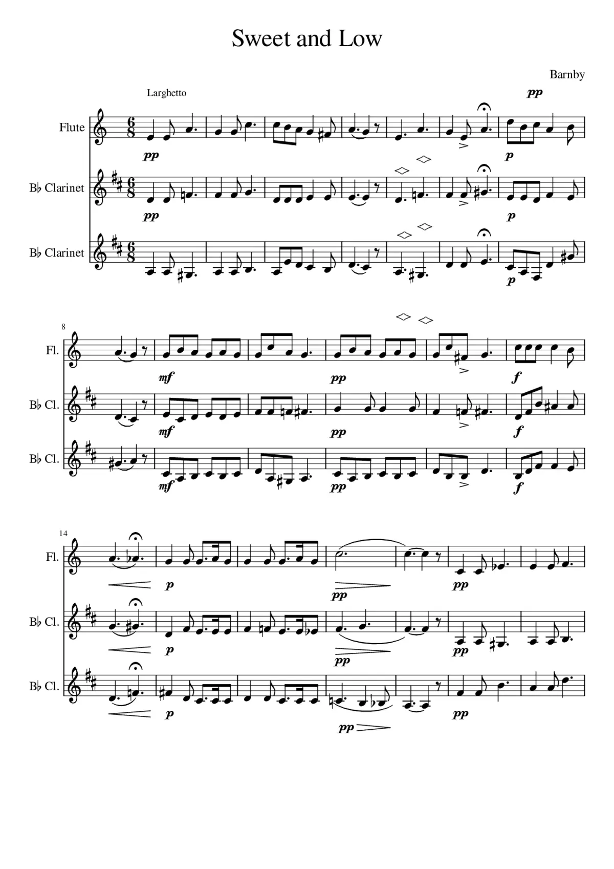 Sweet and low sweet and low (Barnby) - Page 1