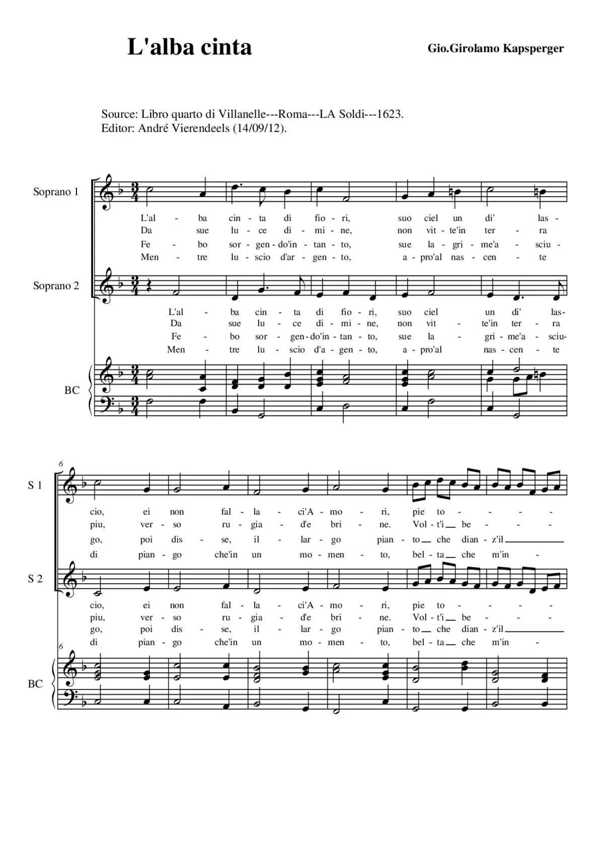L'alba cinta - Page 1