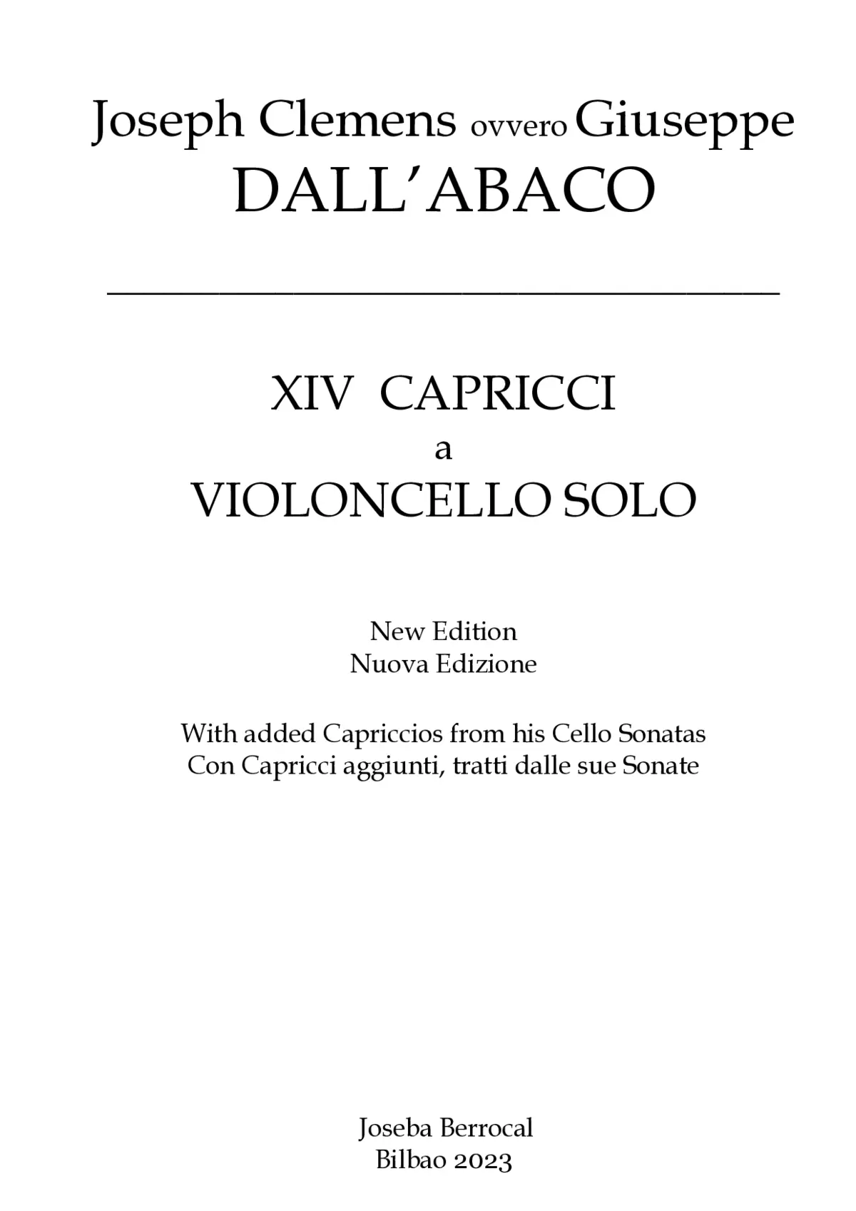 14 Capricci for Cello - Page 1
