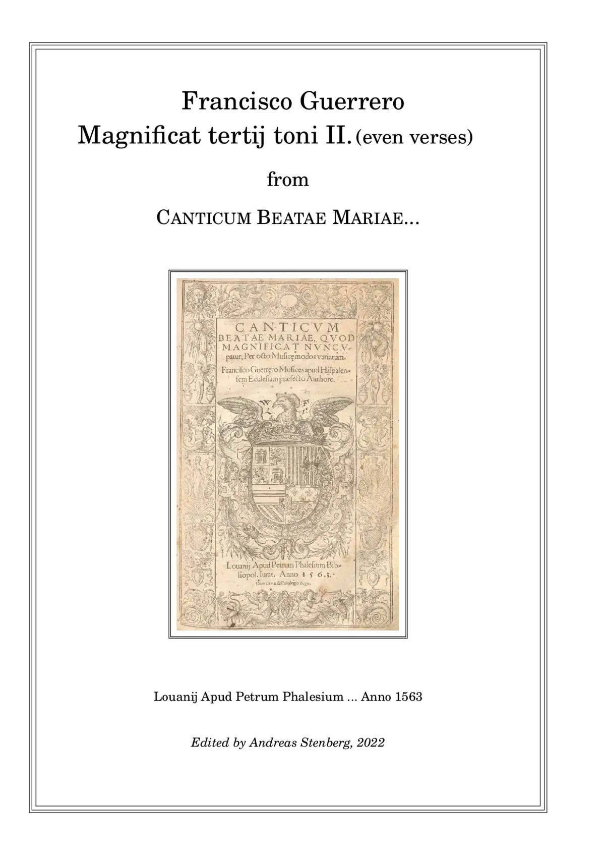 Magnificat tertii toni (even verses) - Page 1