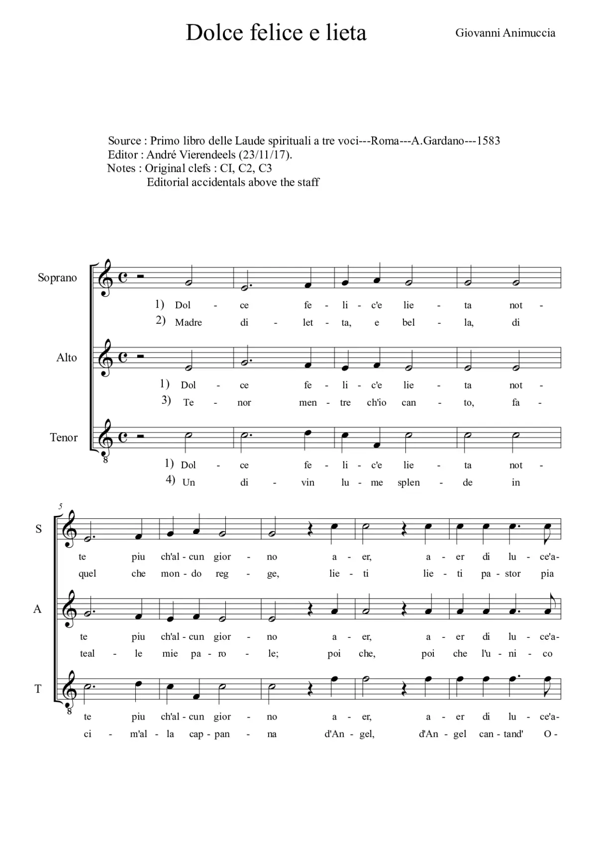 Dolce felice e lieta - Page 1