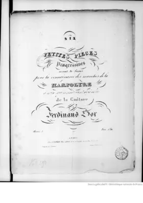 Six petites Pièces Progressives pour Harpolyre