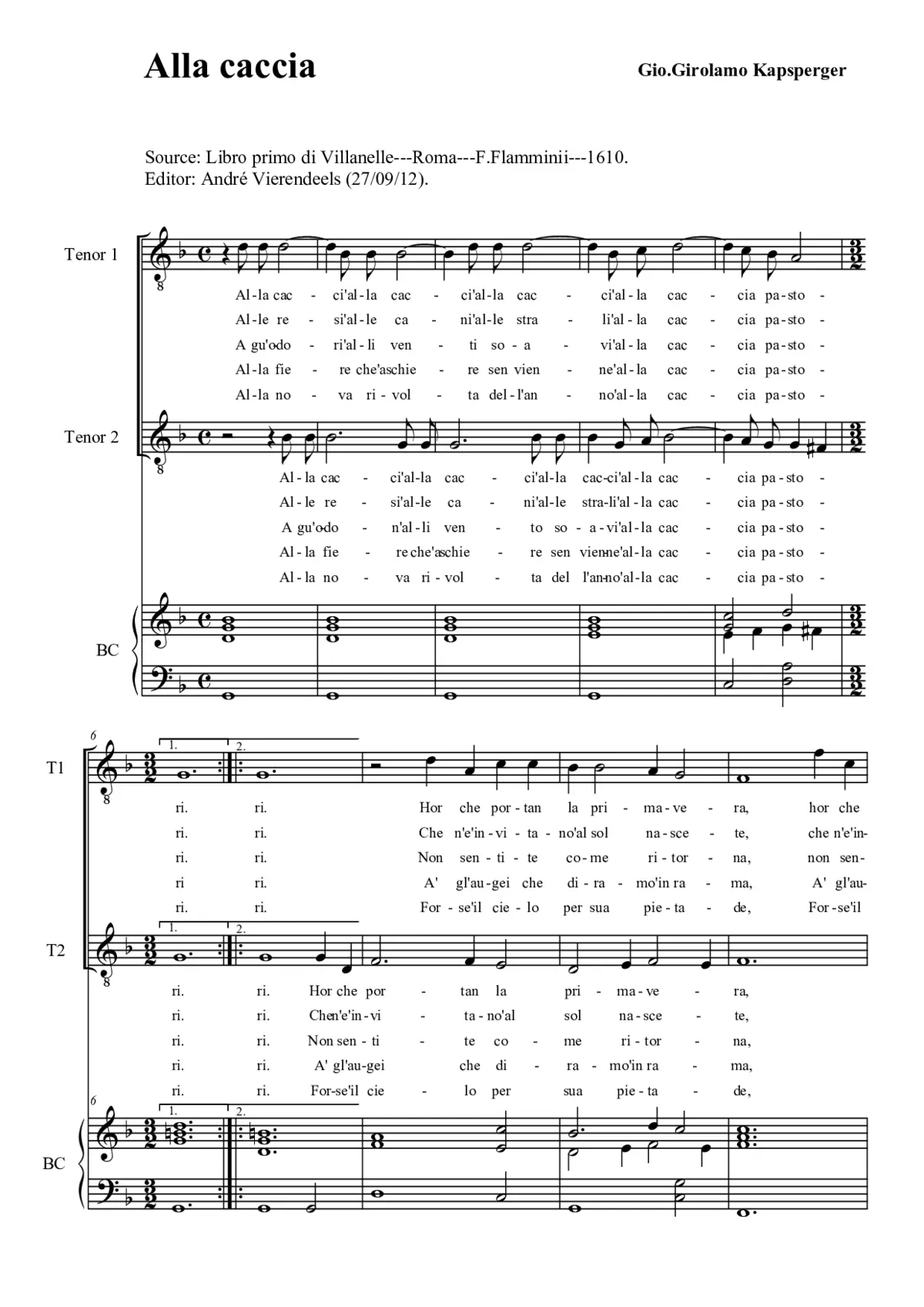 Alla caccia - Page 1