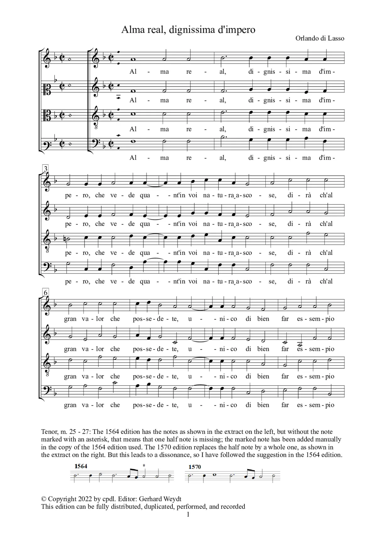 Alma real, dignissima d'impero - Page 1