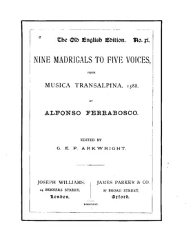 14 Madrigals from Musica Transalpina