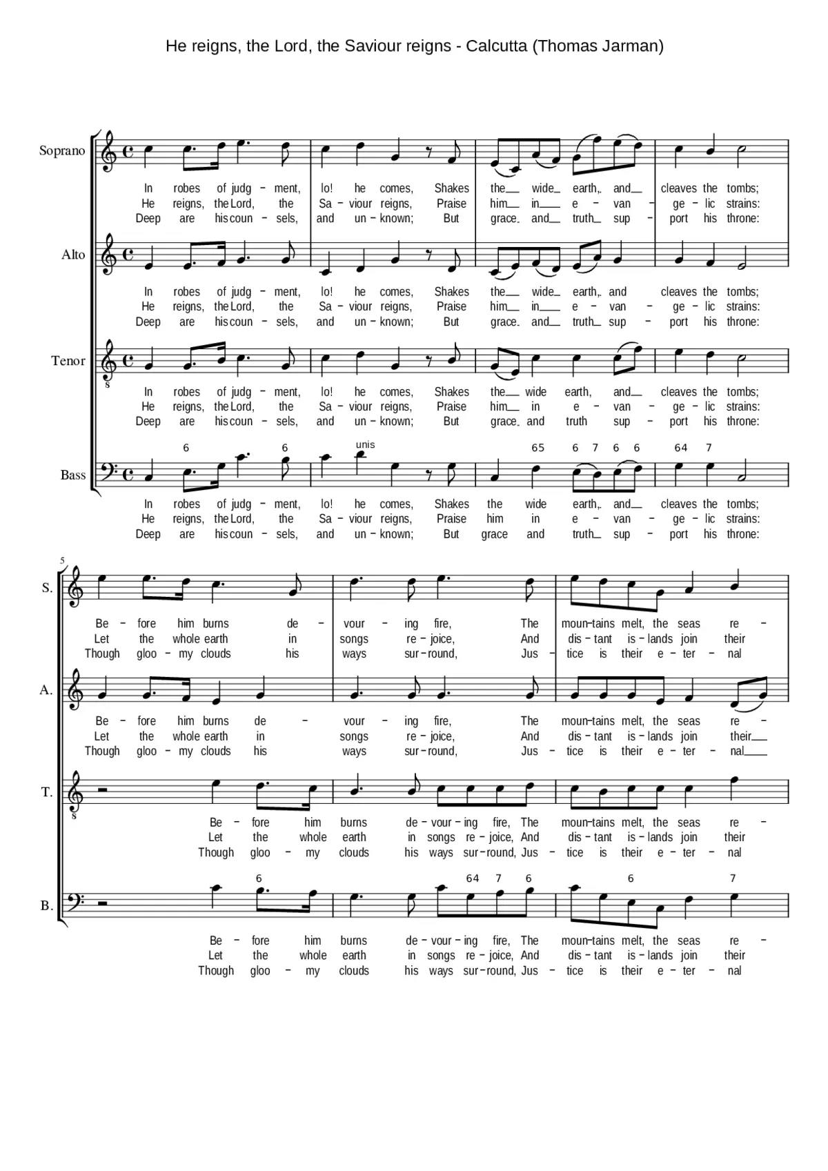 He reigns the Lord the Saviour reigns - Page 1
