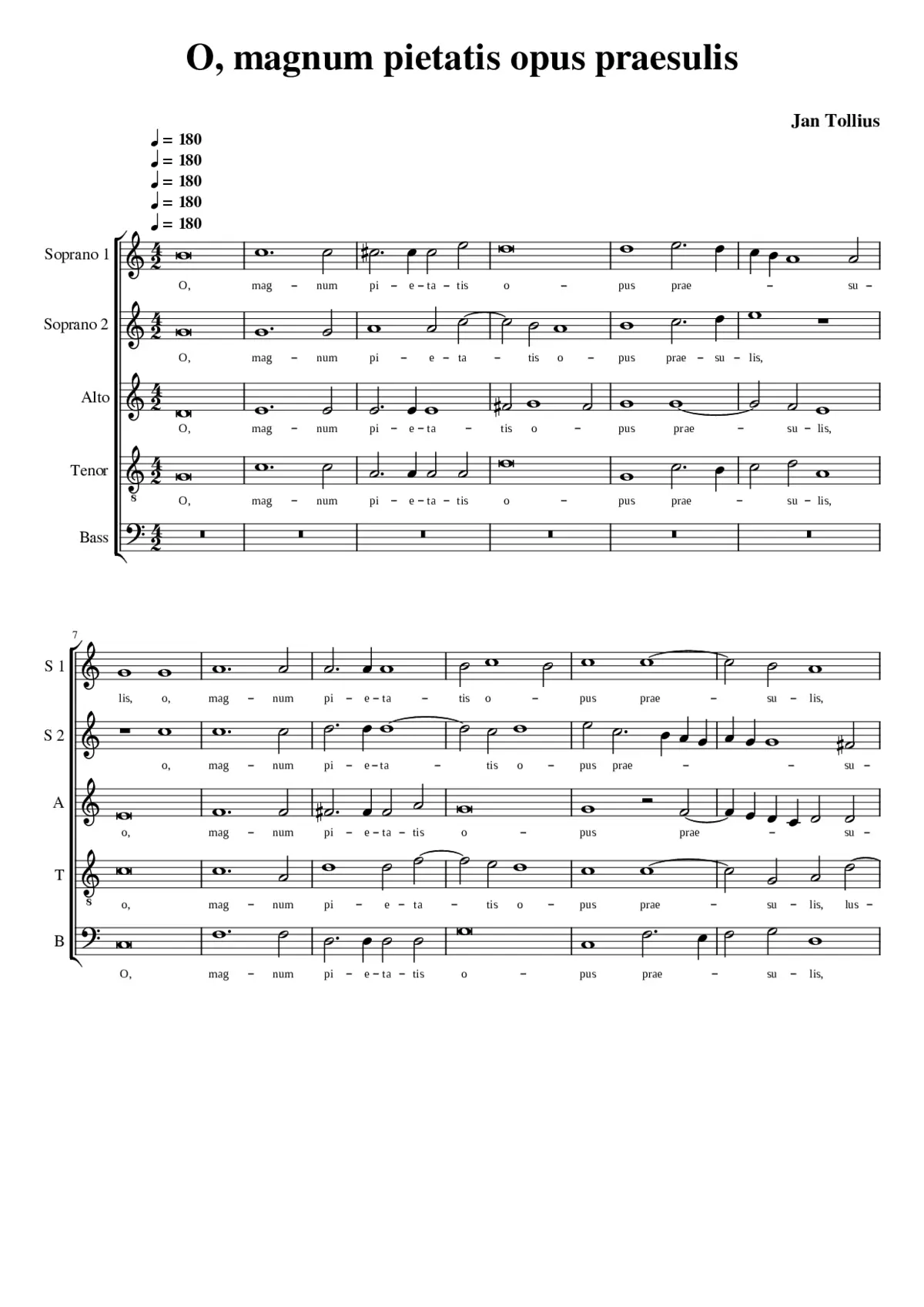 O magnum pietatis opus praesulis - Page 1