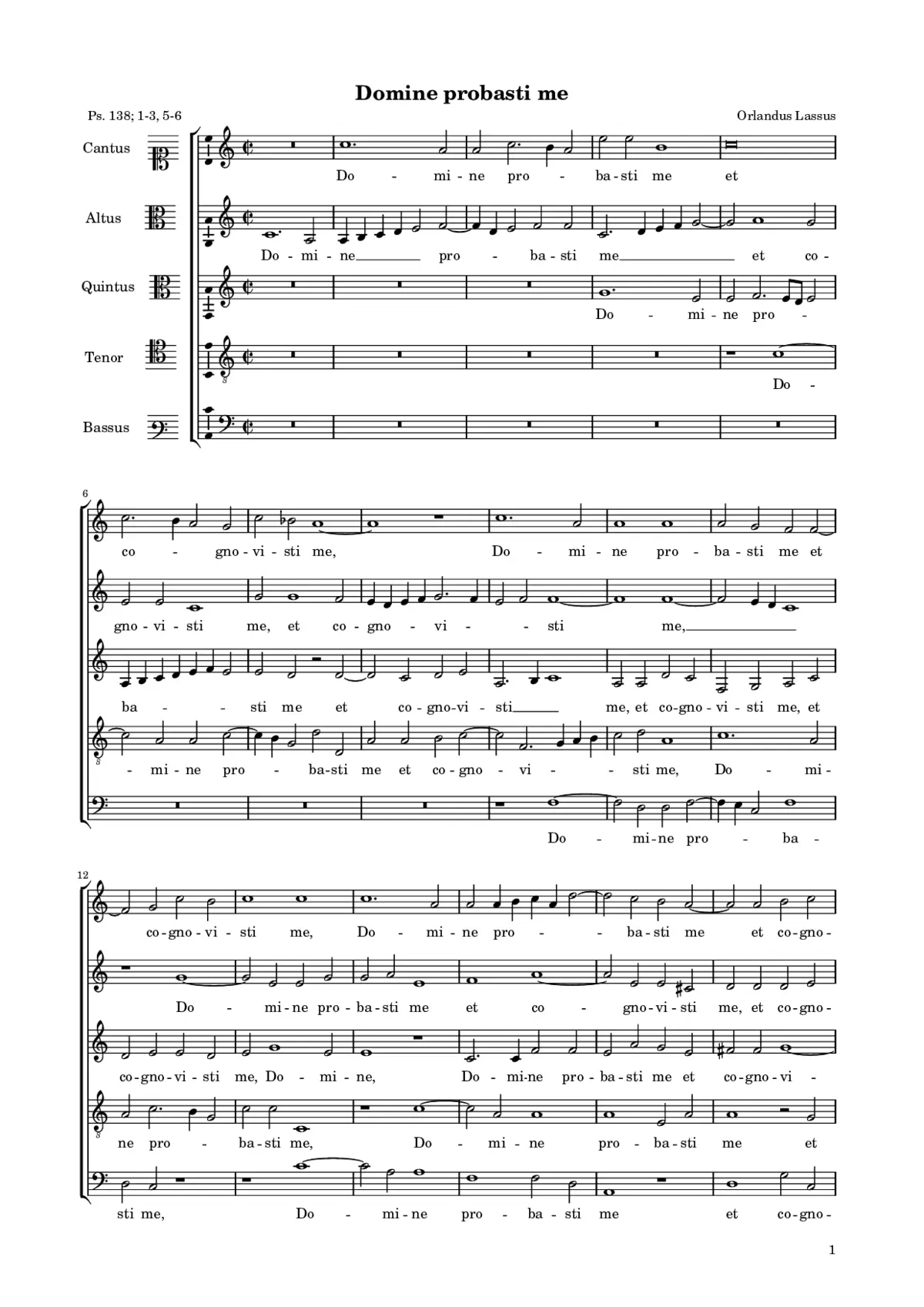 Domine probasti me - Page 1