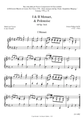 Menuets I & II, & Polonoise in E-flat major