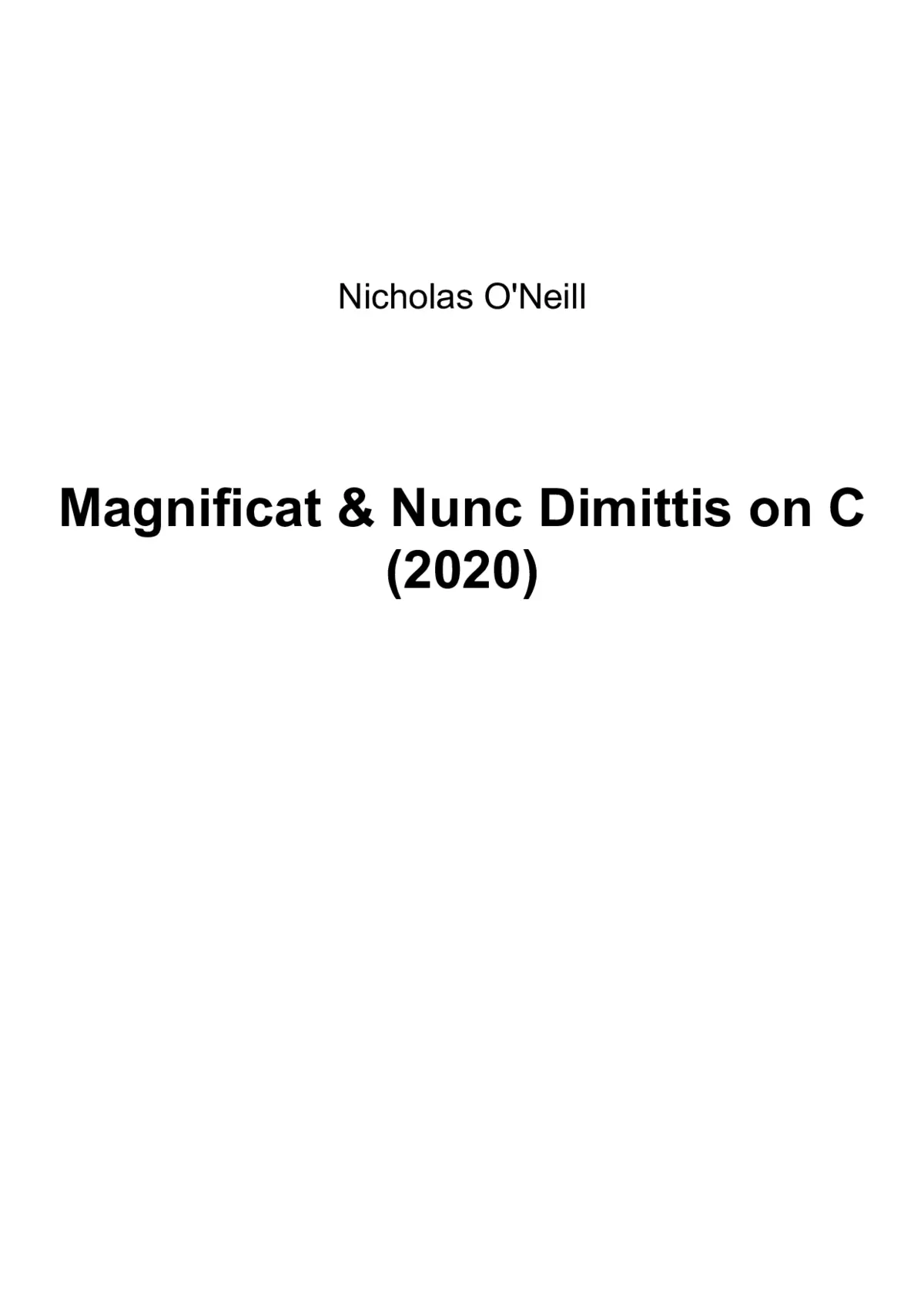 Magnificat & Nunc dimittis on C - Page 1