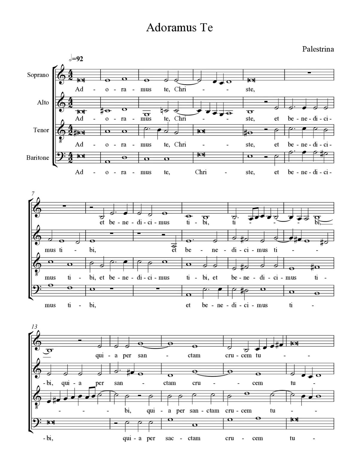 Adoramus te, Christe, p.v. - Page 1