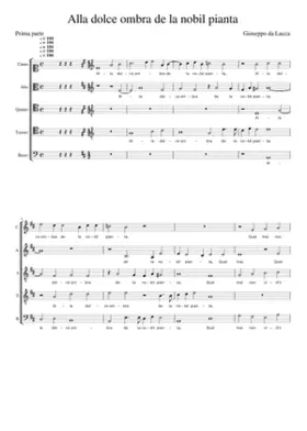 Alla dolce ombra de la nobil pianta