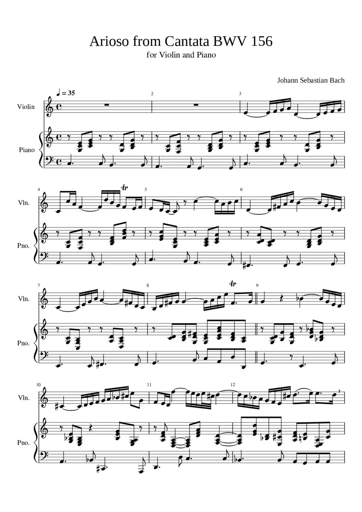 Arioso BWV 156 - Page 1