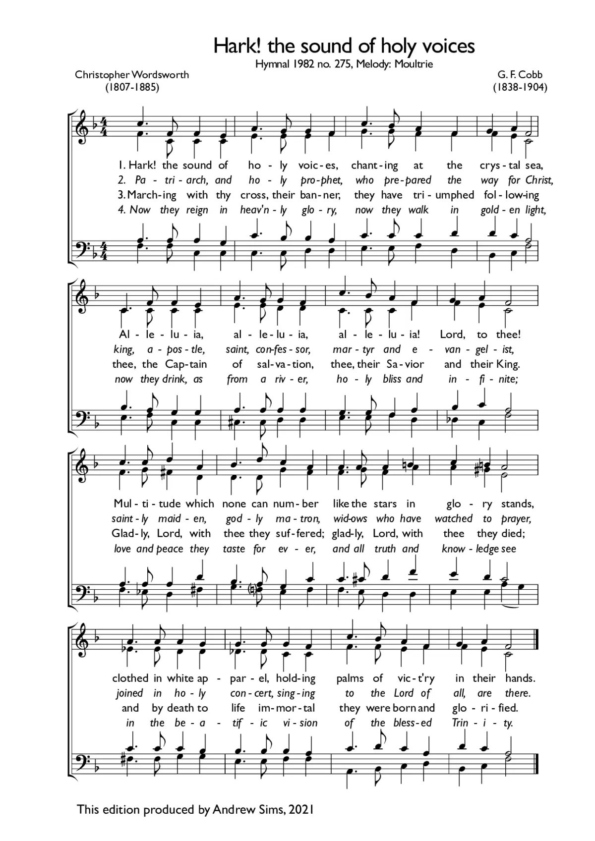 Hark! the sound of holy voices - Page 1