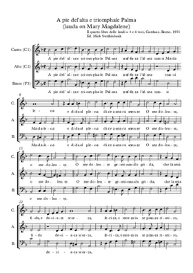 A pie del'alta e triomphale palma (lauda)