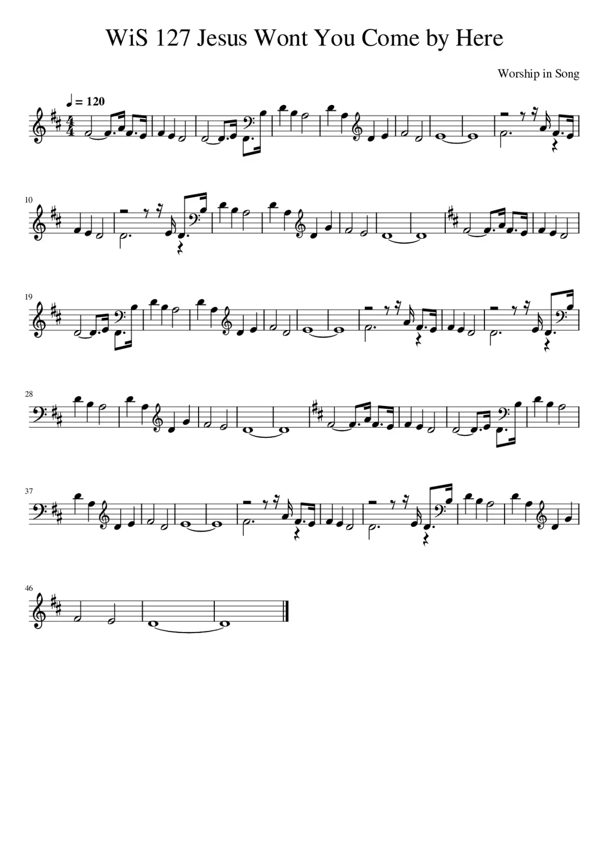 Jesus won't you come by here? - Page 1