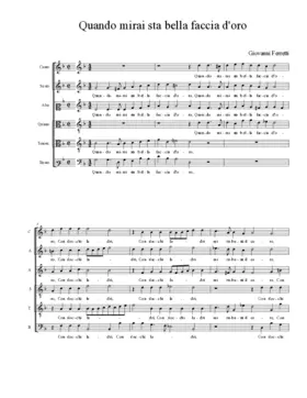 Quando mirai sta bella faccia d'oro