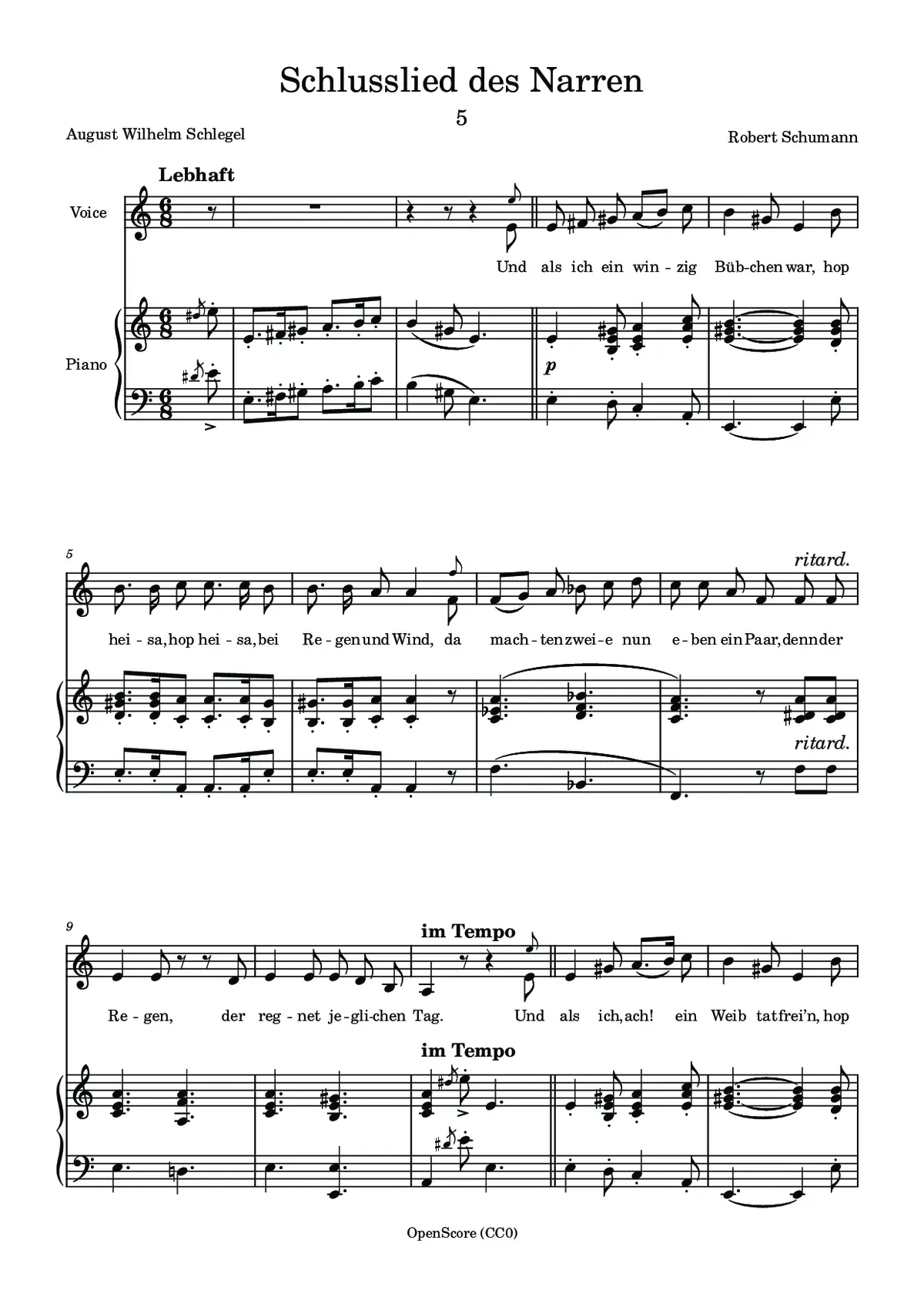 Schlusslied des Narren - Page 1