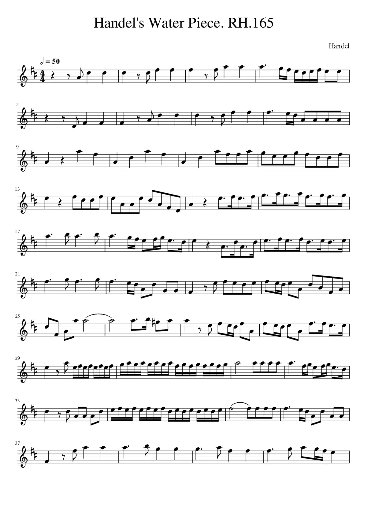Water Music HWV 348-350 - Page 1