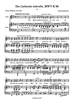 Die Liebende schreibt, MWV K 66