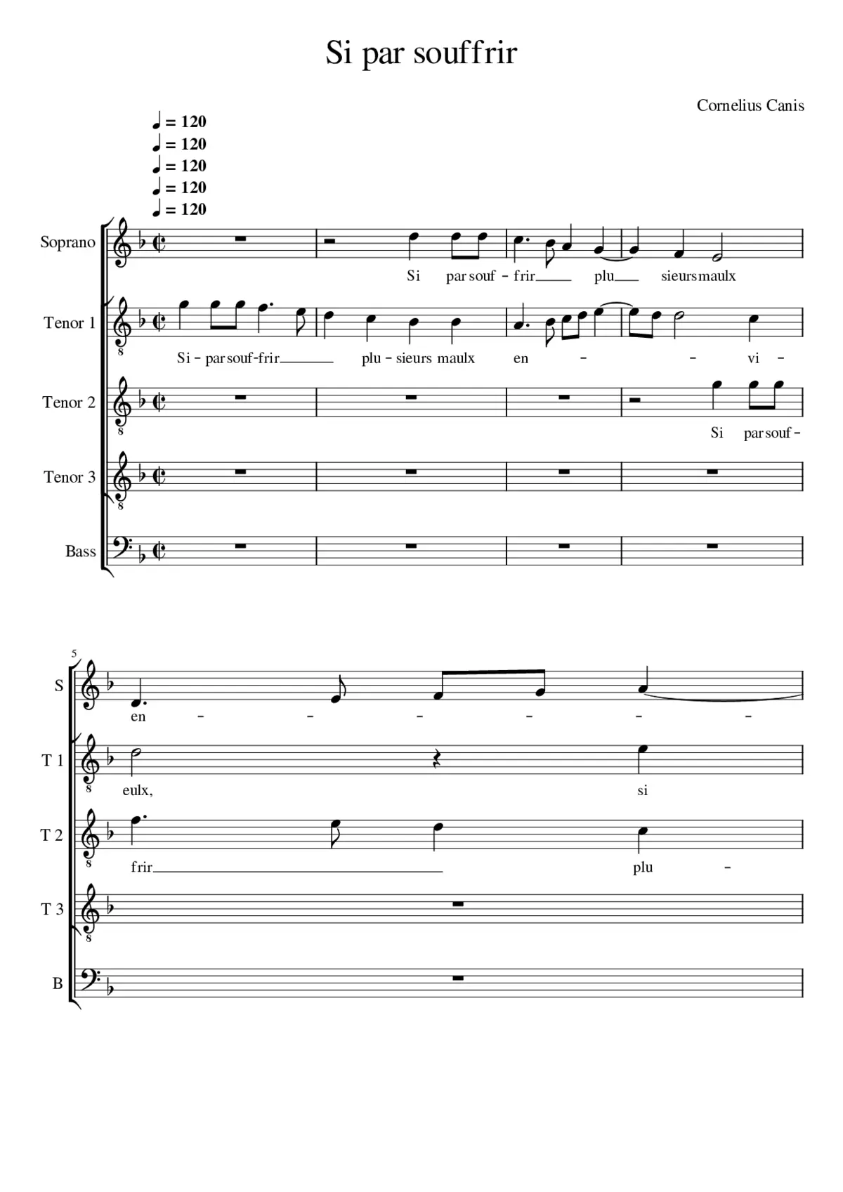 Si par souffrir - Page 1