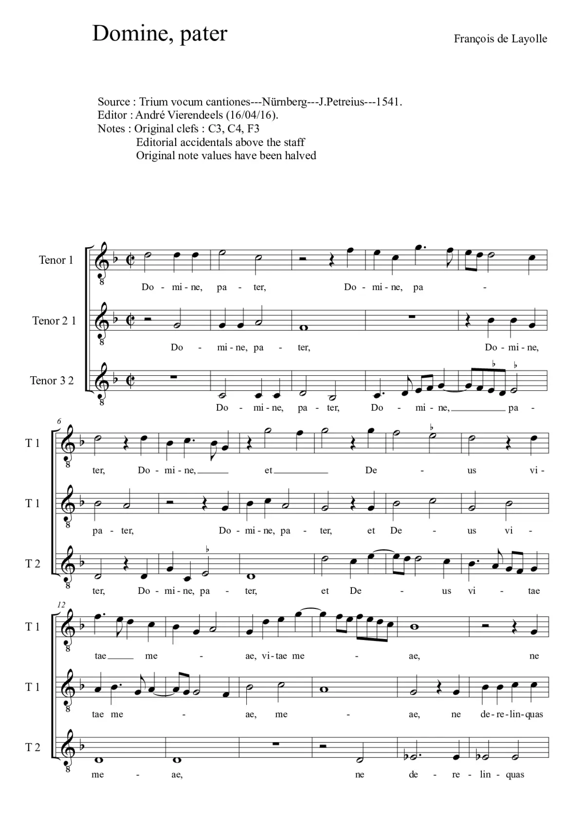 Domine, Pater - Page 1