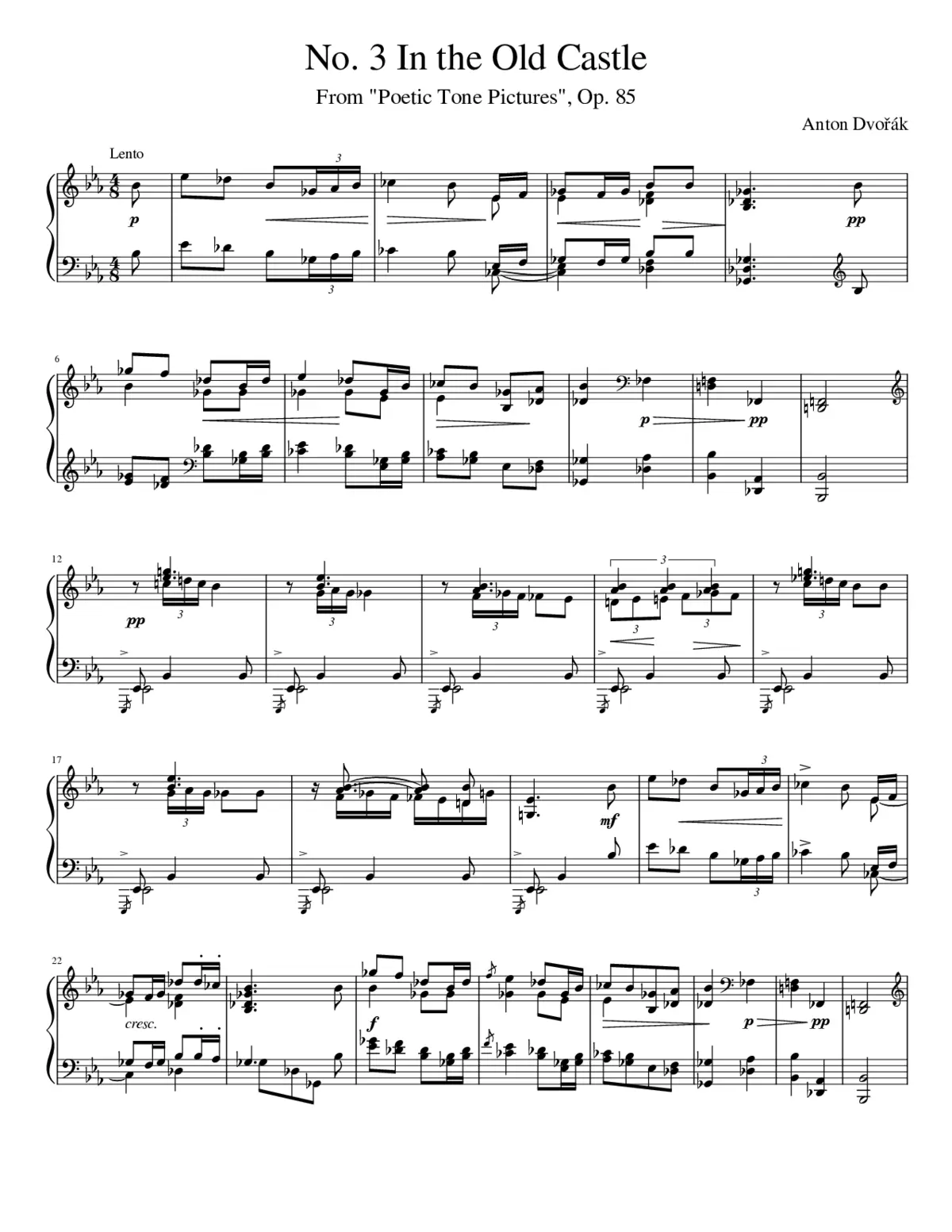 Poetic Tone Pictures Op.85 - Page 1