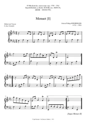 Menuets I & II in E-flat major