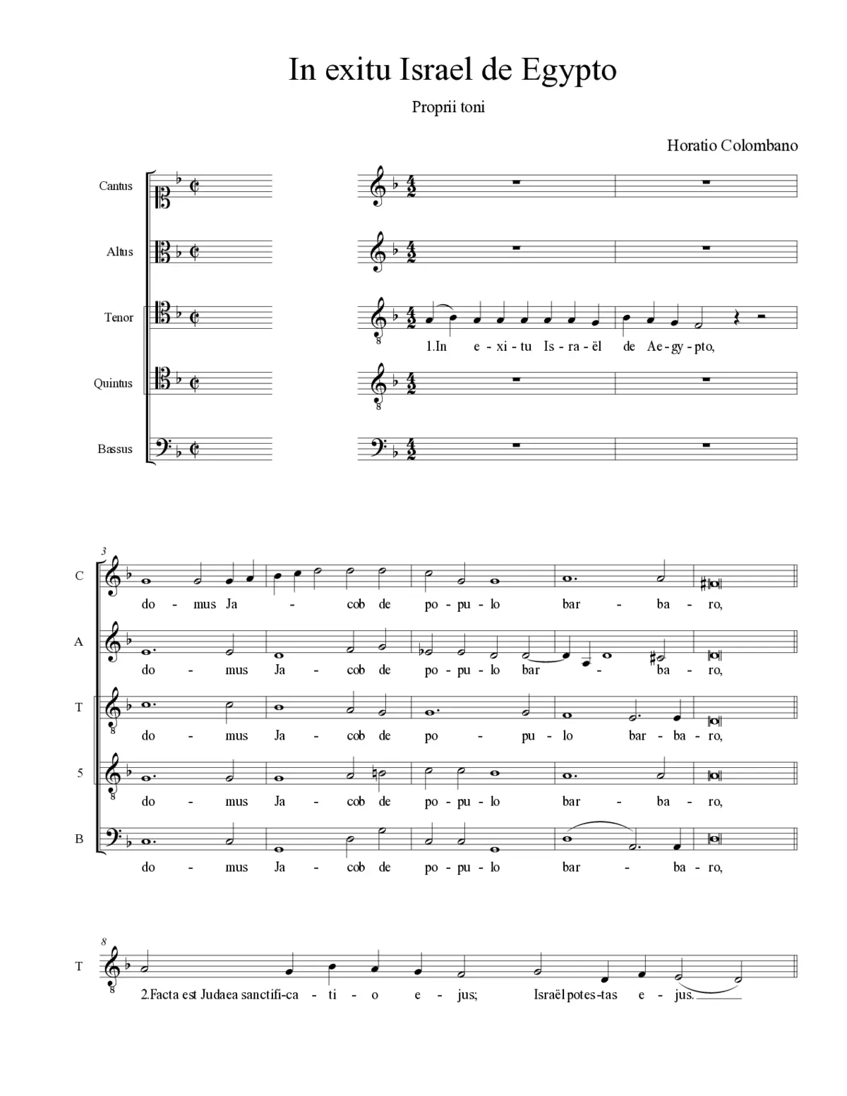 In exitu Israel de Egypto - Page 1