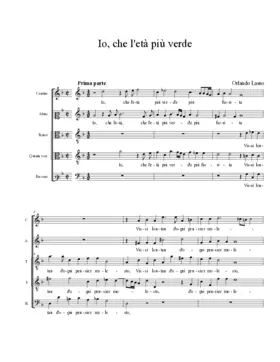 Io, che l'età più verde