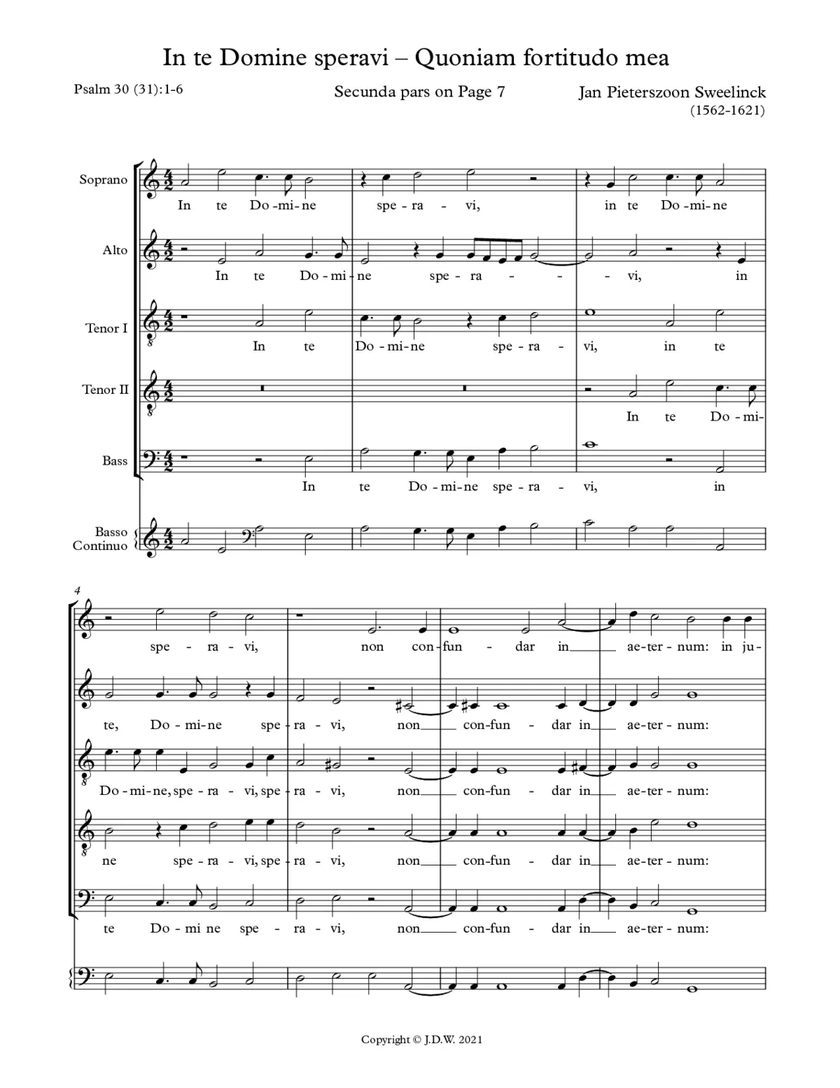 In te, Domine, speravi - Page 1