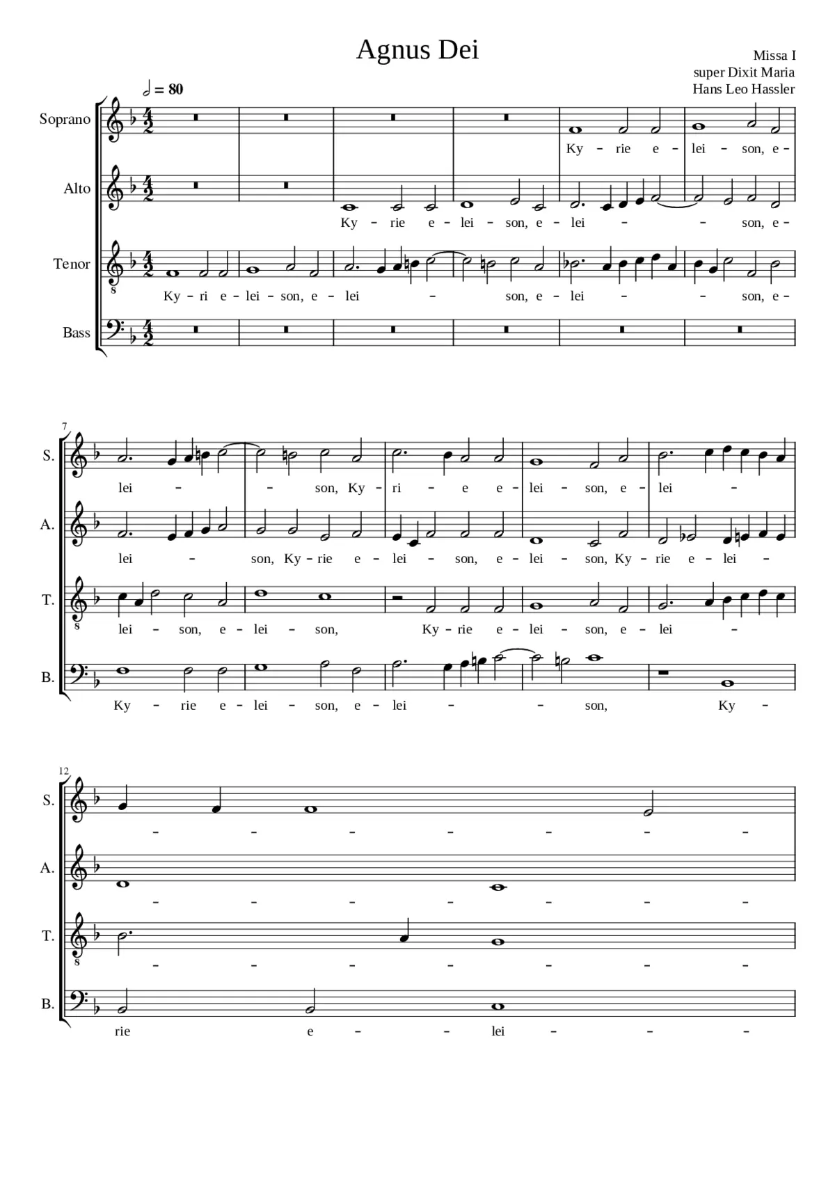Missa super Dixit Maria - Page 1