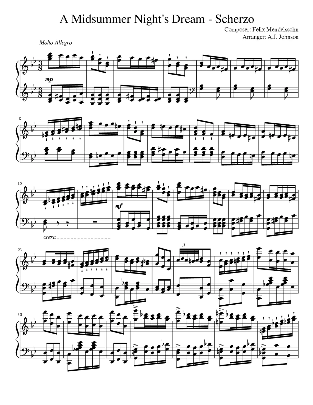 A Midsummer Night's Dream incidental music Op.61 - Page 1